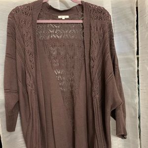 Purple brown cardigan